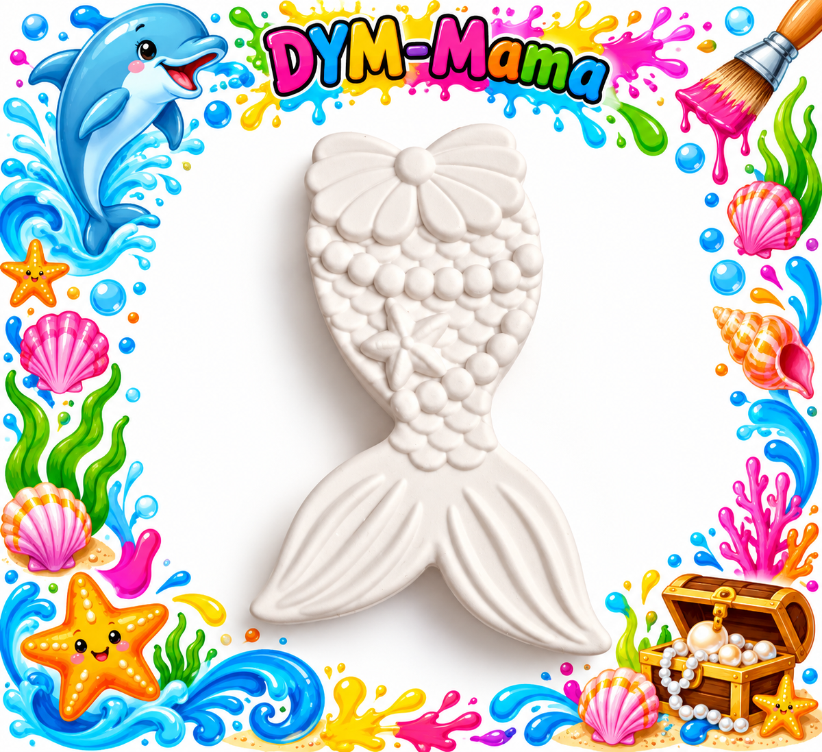 🌊 Meereszauber – Gipsfiguren zum Selbstbemalen 🐬🎨