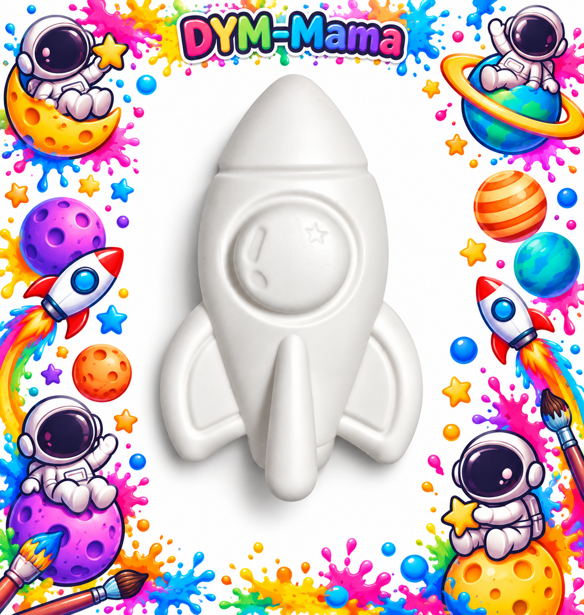 🚀🌈 Weltraum-Abenteuer zum Selberbemalen – Gipsfiguren von DYM-Mama! 🌈🪐