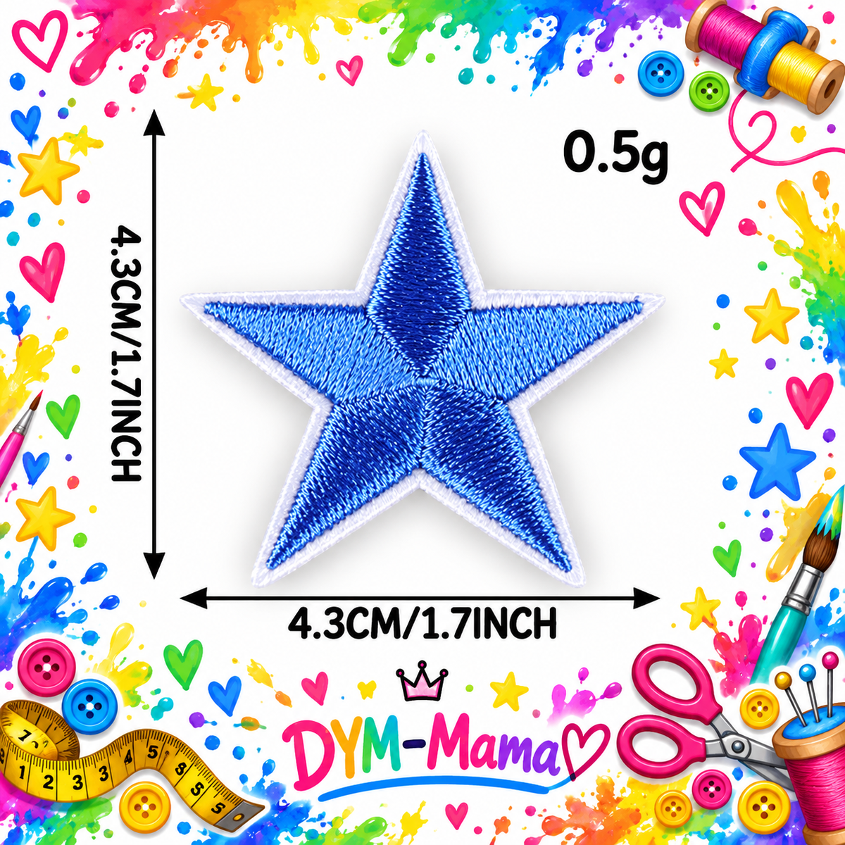 Stern Stickerei Aufnäher Zum Aufbügeln Fünfzackiger Stern Bunte Stoffapplikation Für Kleidung Reparatur DIY Dekoration Hut Tasche Zubehör
