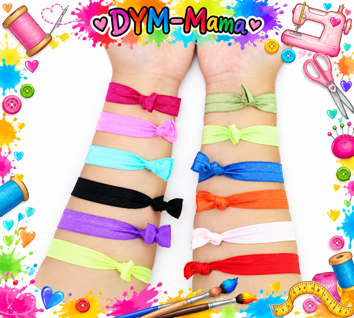 Personalisierte Armbänder & Haargummis – DYM-Mama 💕