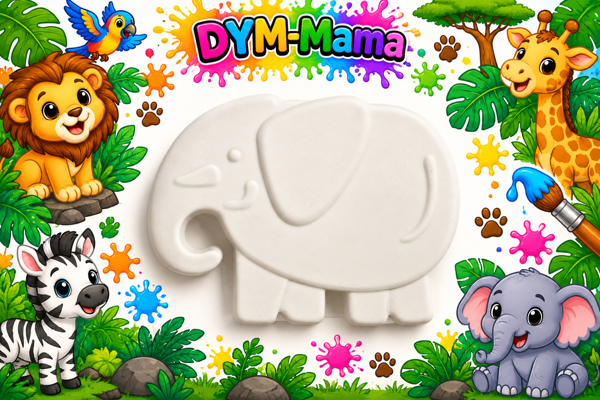 🦁🐘 Safari- & Dschungel-Gipsfiguren zum Bemalen – Kreativer Bastelspaß! 🎨🌿