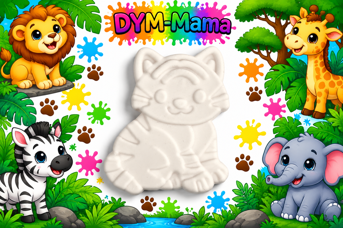 🦁🐘 Safari- & Dschungel-Gipsfiguren zum Bemalen – Kreativer Bastelspaß! 🎨🌿