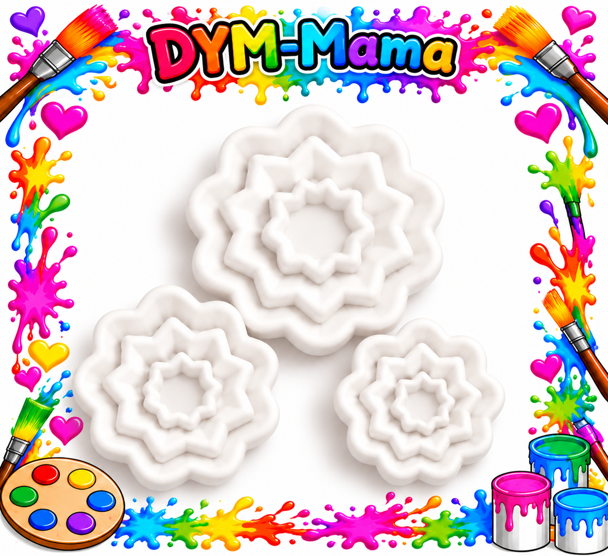 🌸 Blütenzauber – 3D-Gipsblumen zum Bemalen 🌸