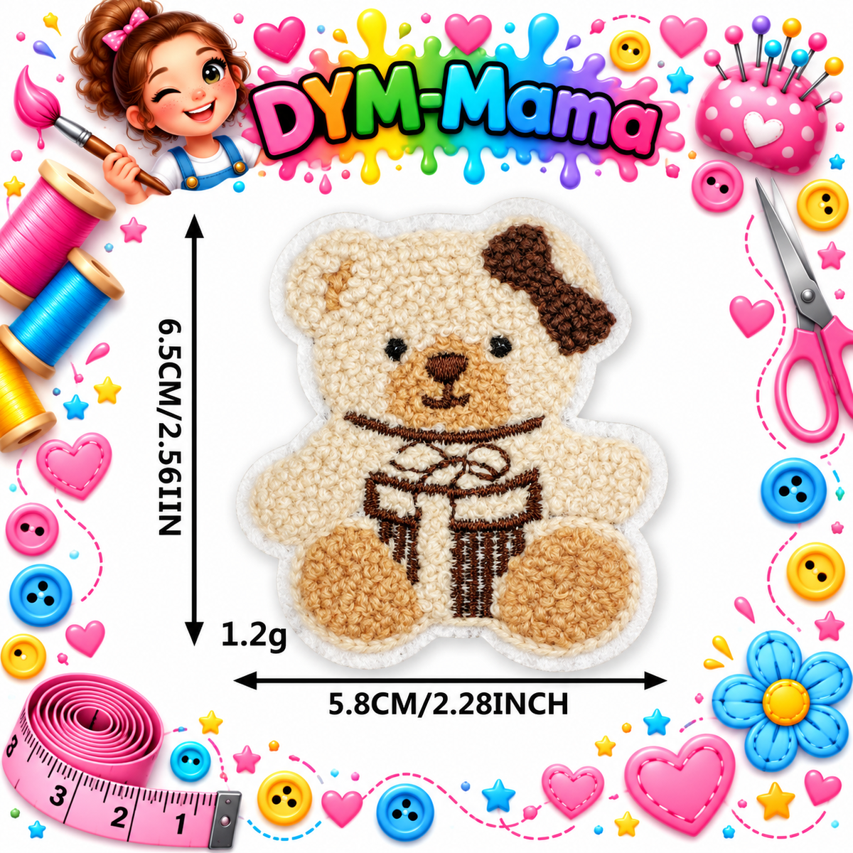 Süße Chenille Tier Bestickte Aufnäher Für Kleidung Dekoration DIY Teddybär Panda Löwe Handtuch Stickerei Aufnäher
