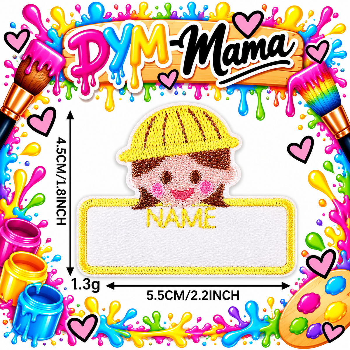 Polyester Cartoon Tier Stickerei Namensschilder Patches Selbstklebende DIY Bekleidungsetiketten Für Kinder Rucksäcke Hüte