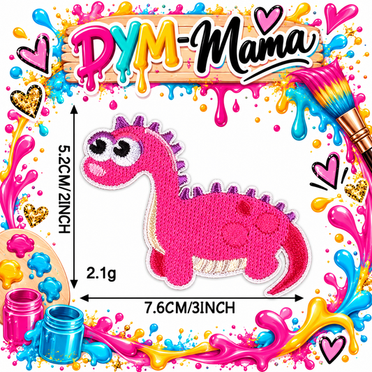 Cartoon Dinosaurier Bestickte Aufnäher Bunte Süße Tier Applikation Selbstklebende Bügelbilder Für Kleidung DIY Dekoration
