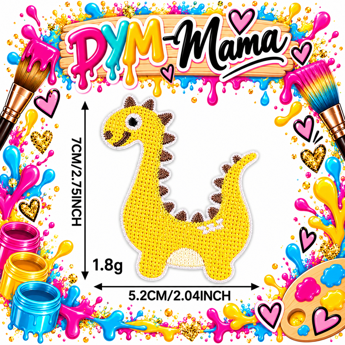 Cartoon Dinosaurier Bestickte Aufnäher Bunte Süße Tier Applikation Selbstklebende Bügelbilder Für Kleidung DIY Dekoration
