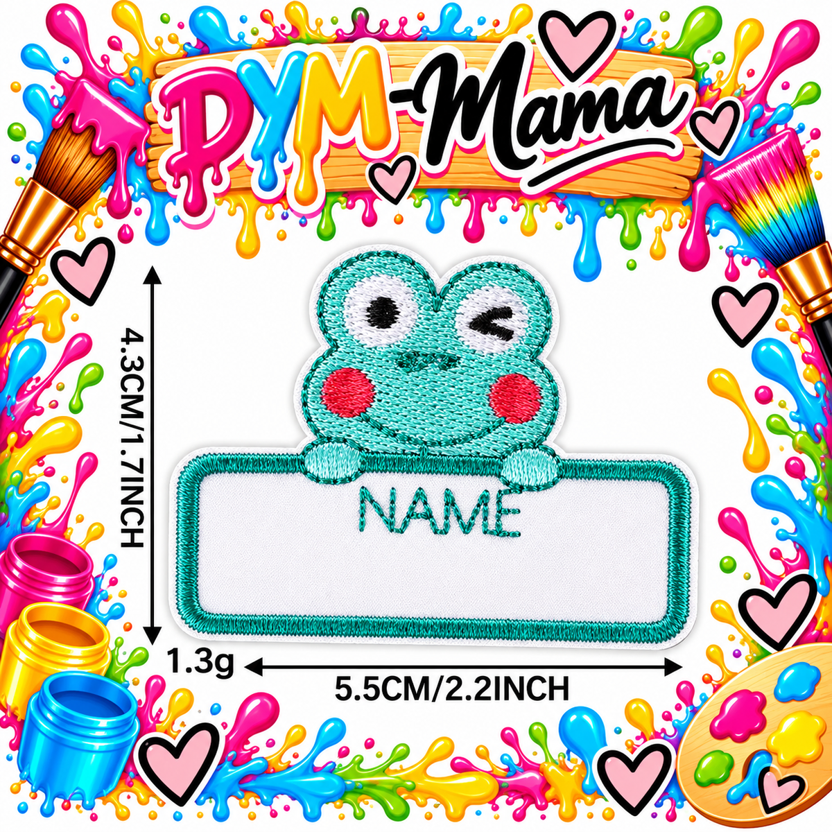 Polyester Cartoon Tier Stickerei Namensschilder Patches Selbstklebende DIY Bekleidungsetiketten Für Kinder Rucksäcke Hüte