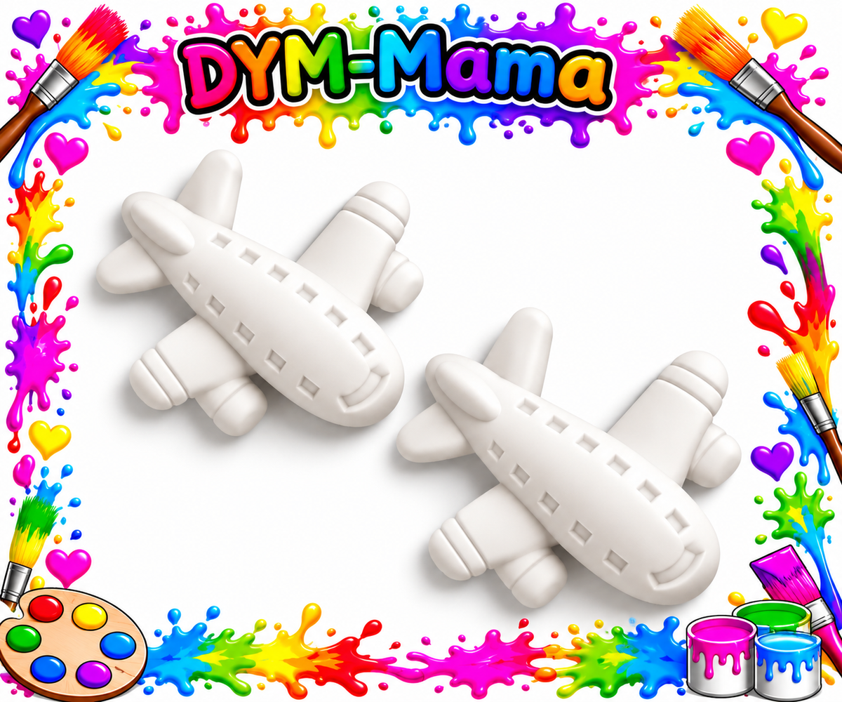 ✈️ Gips-Flugzeuge zum Bemalen – 10er, 6er, 4er, 2er, 1er Set 🎨