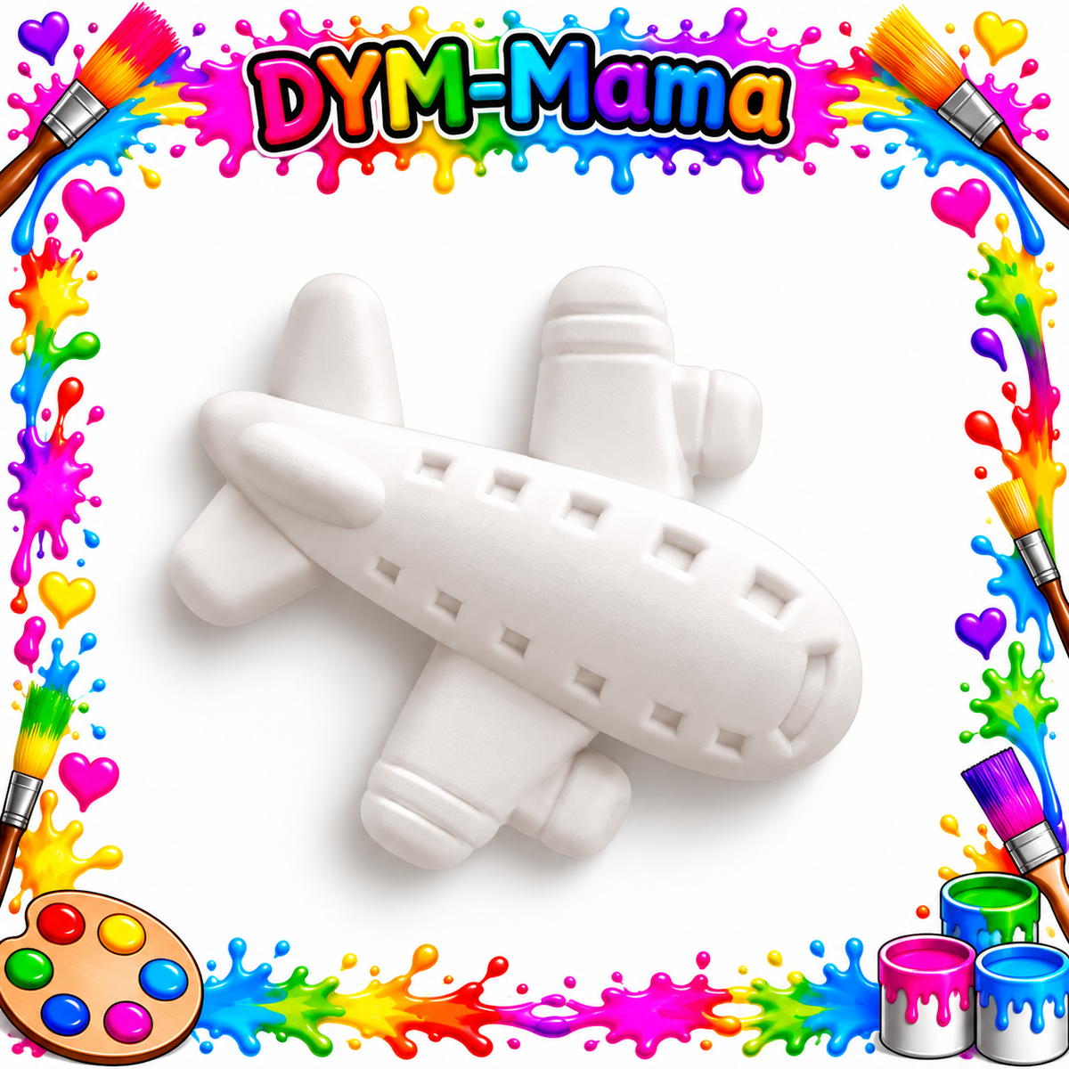 ✈️ Gips-Flugzeuge zum Bemalen – 10er, 6er, 4er, 2er, 1er Set 🎨
