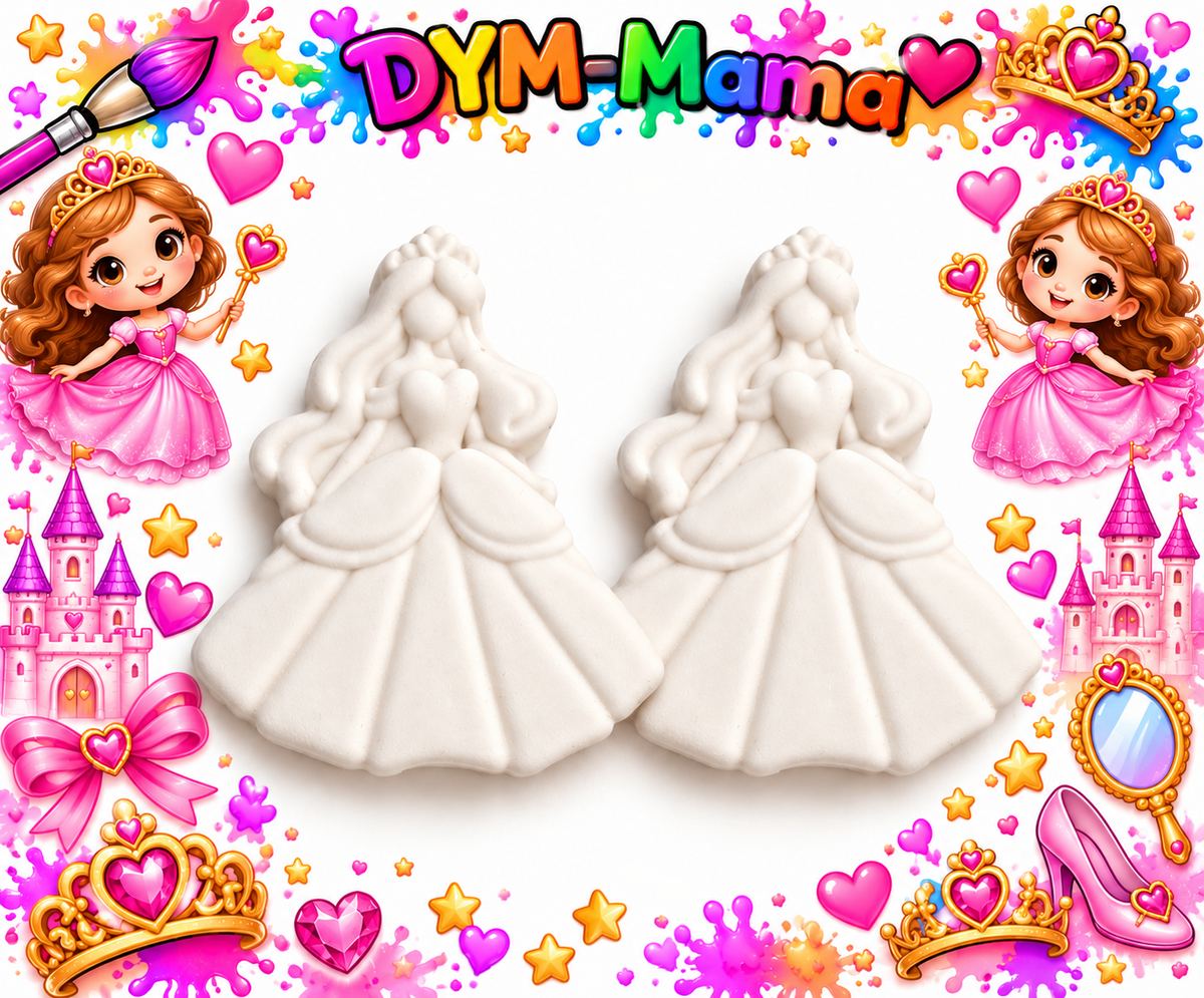 👑 Prinzessinnen-Gipsfiguren zum Bemalen 💖