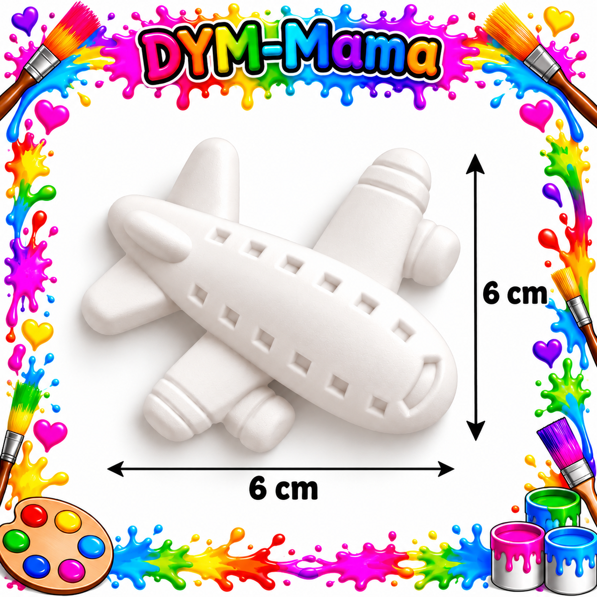 ✈️ Gips-Flugzeuge zum Bemalen – 10er, 6er, 4er, 2er, 1er Set 🎨