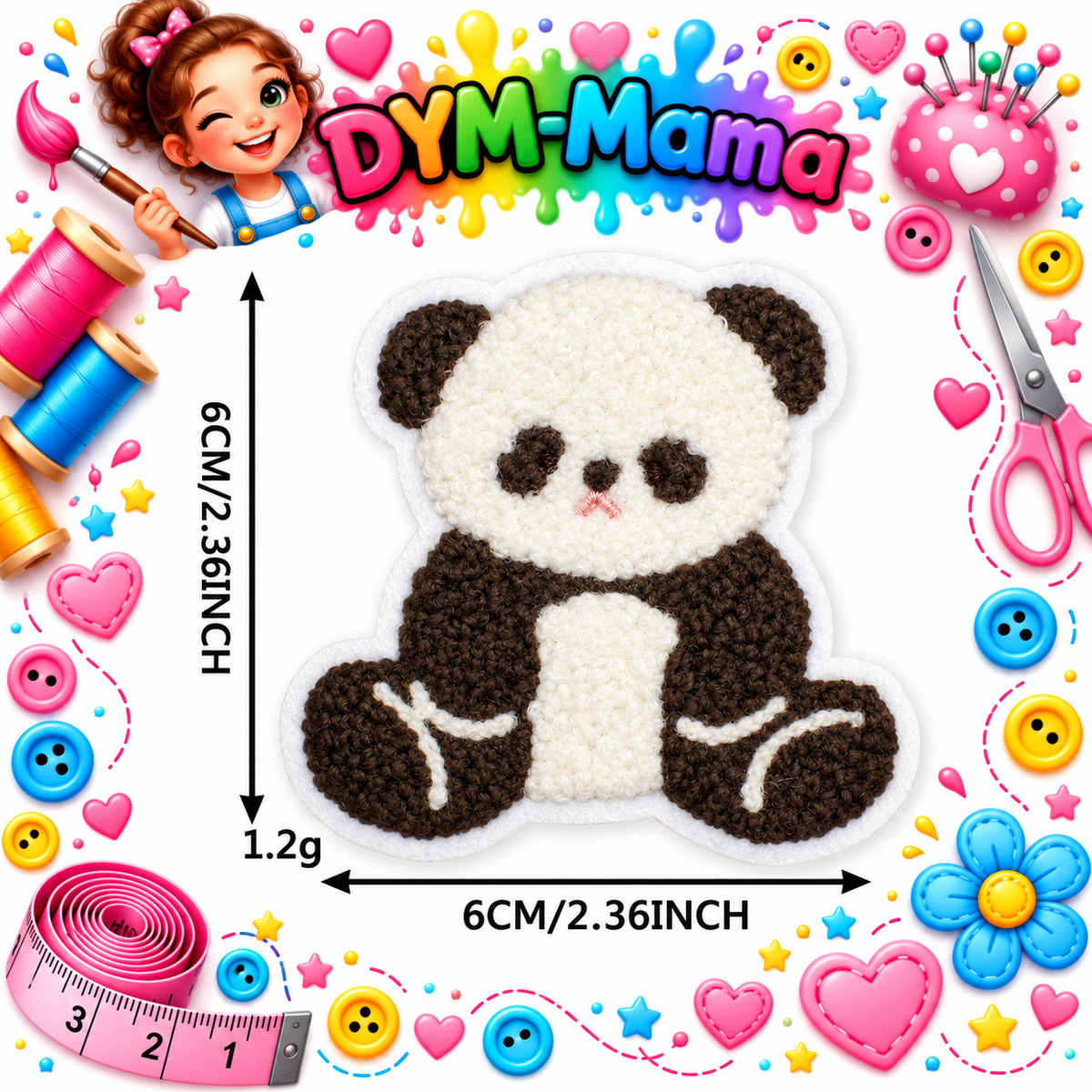 Süße Chenille Tier Bestickte Aufnäher Für Kleidung Dekoration DIY Teddybär Panda Löwe Handtuch Stickerei Aufnäher