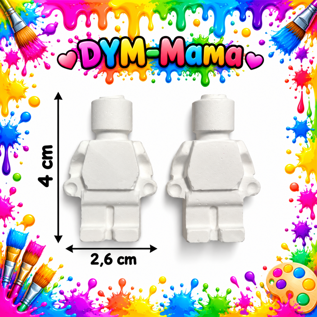 LEGO-inspirierte Gipsfiguren – Kreativer Malspaß für Groß & Klein!