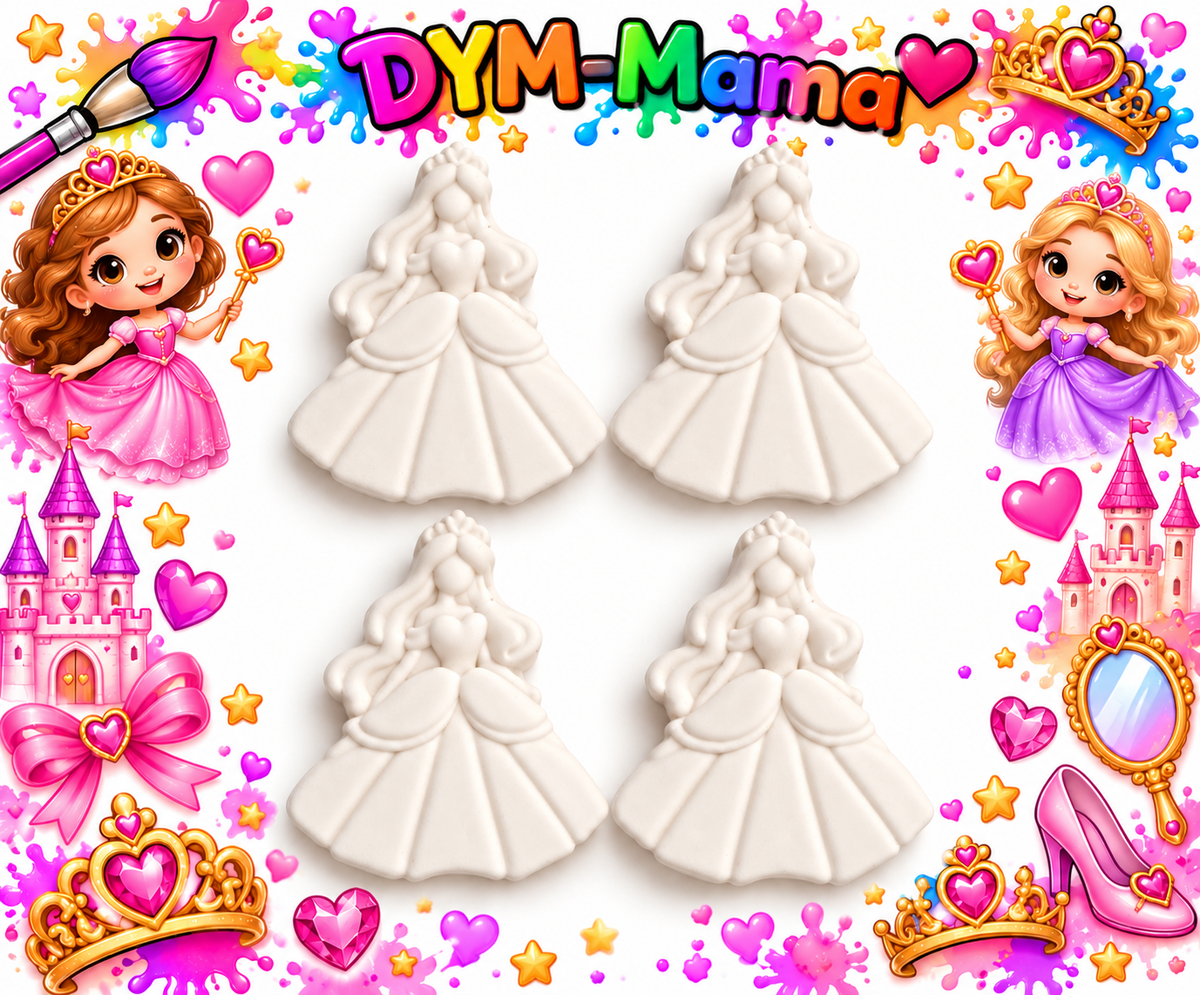 👑 Prinzessinnen-Gipsfiguren zum Bemalen 💖