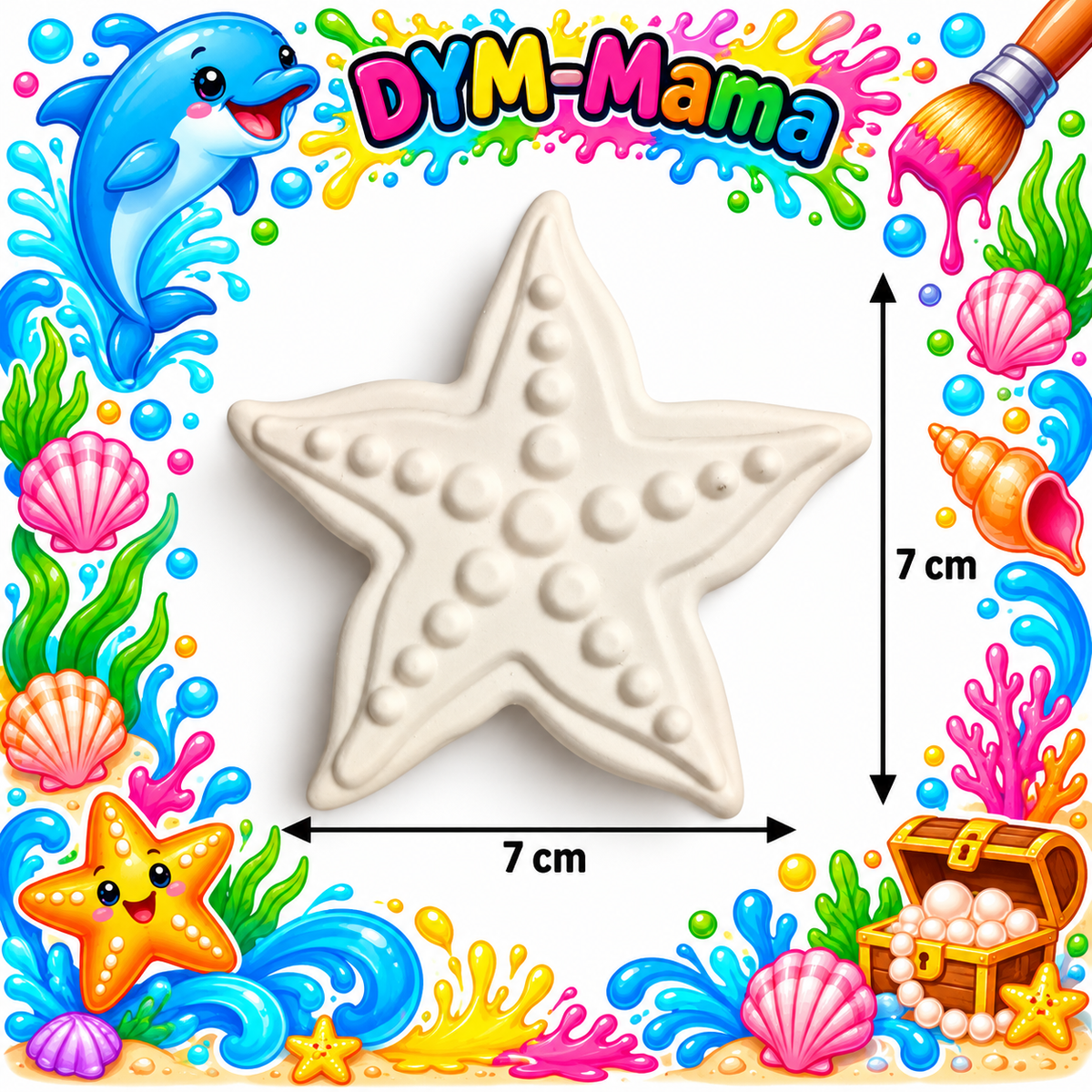 🌊 Meereszauber – Gipsfiguren zum Selbstbemalen 🐬🎨