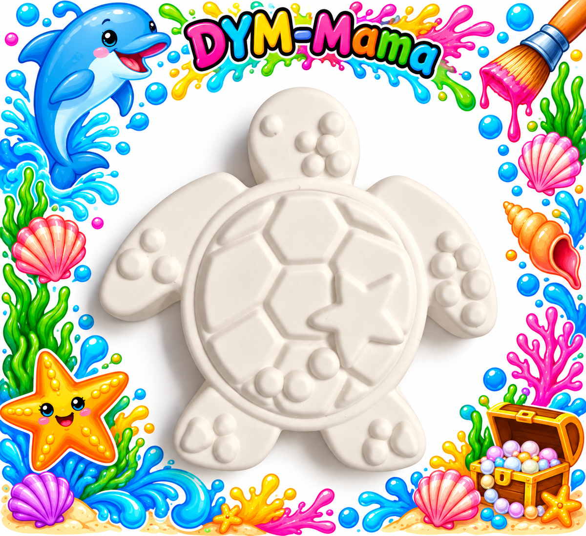 🌊 Meereszauber – Gipsfiguren zum Selbstbemalen 🐬🎨
