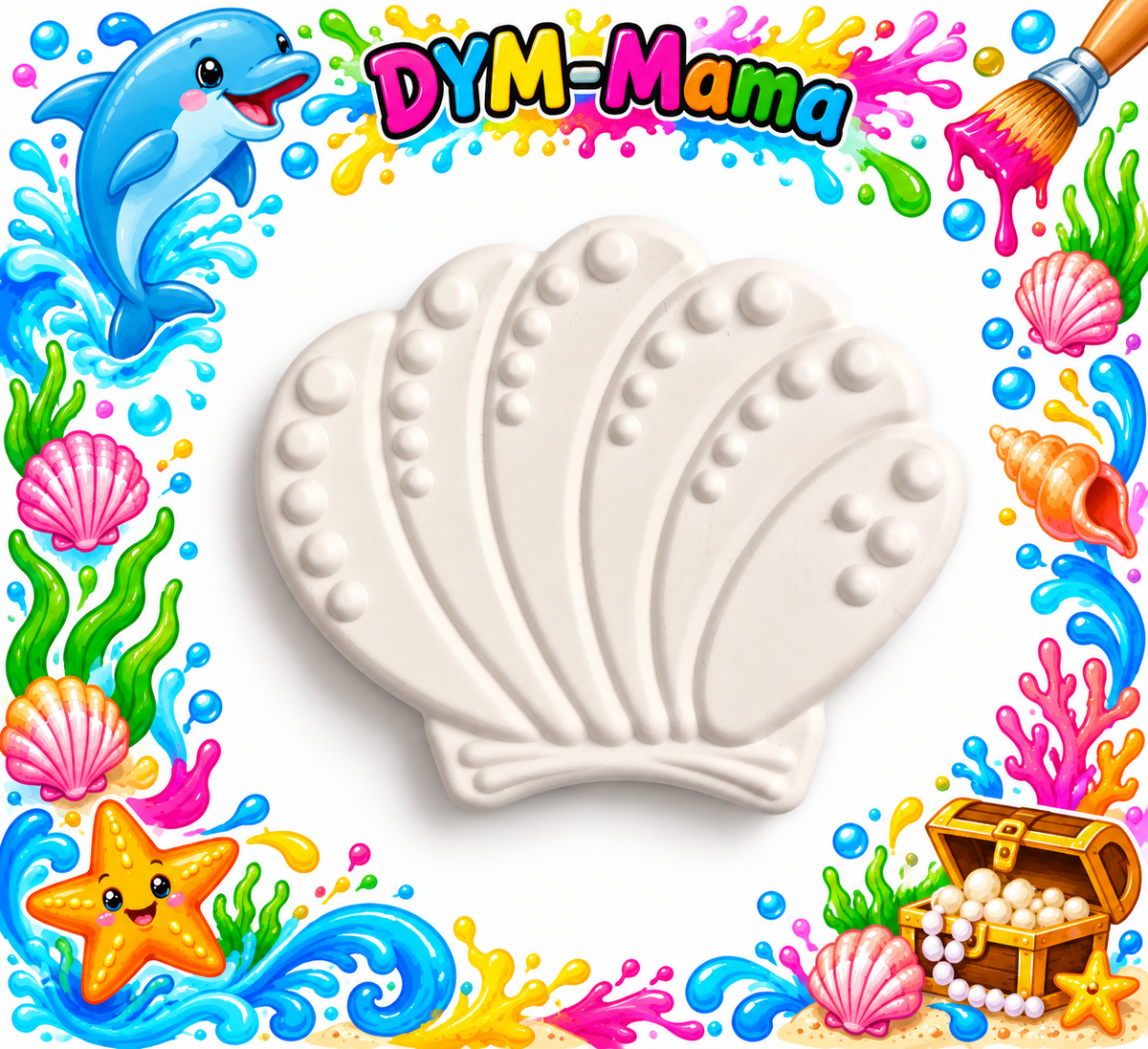 🌊 Meereszauber – Gipsfiguren zum Selbstbemalen 🐬🎨