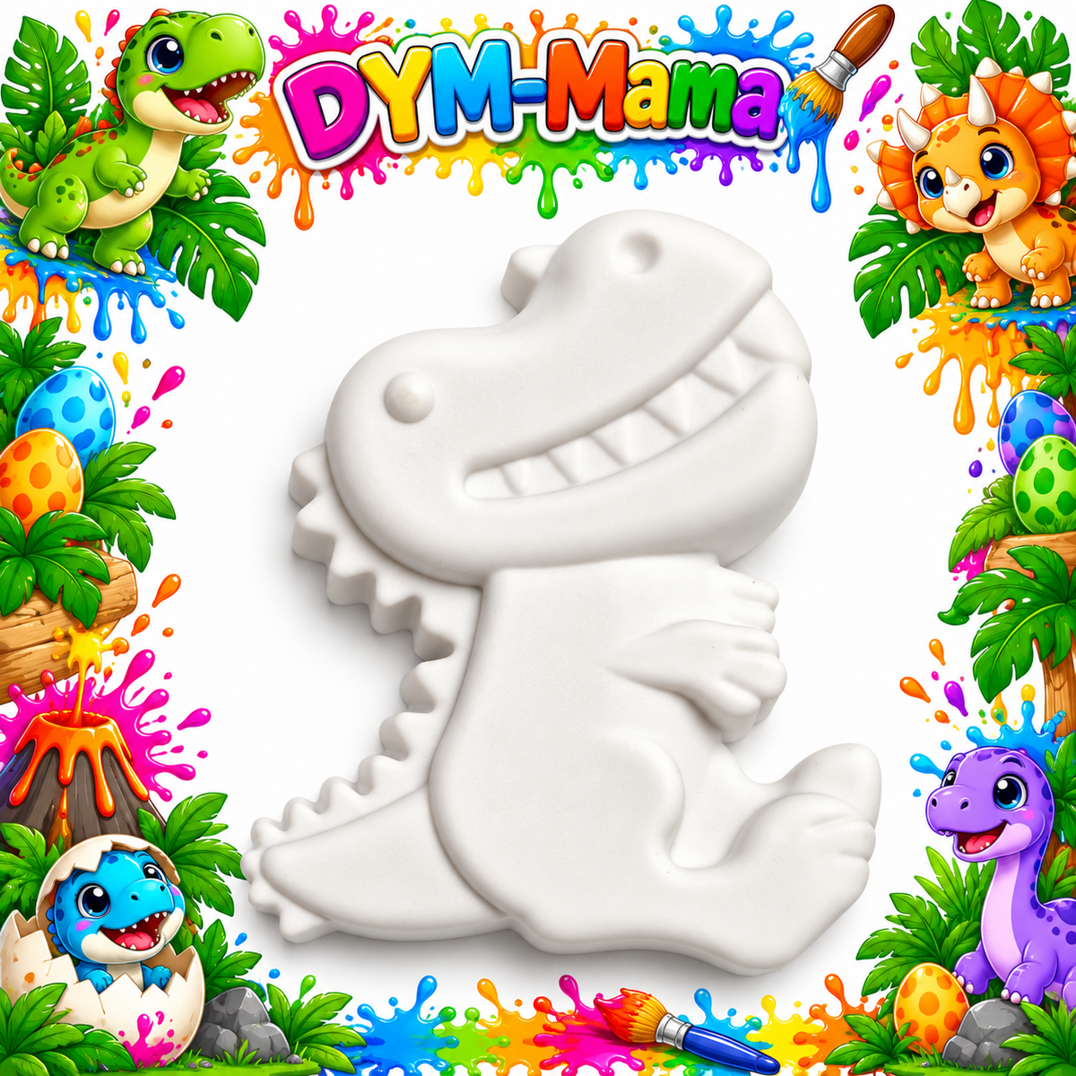 Dino-Gipsfiguren zum Bemalen – Kreativer Bastelspaß! 🎨