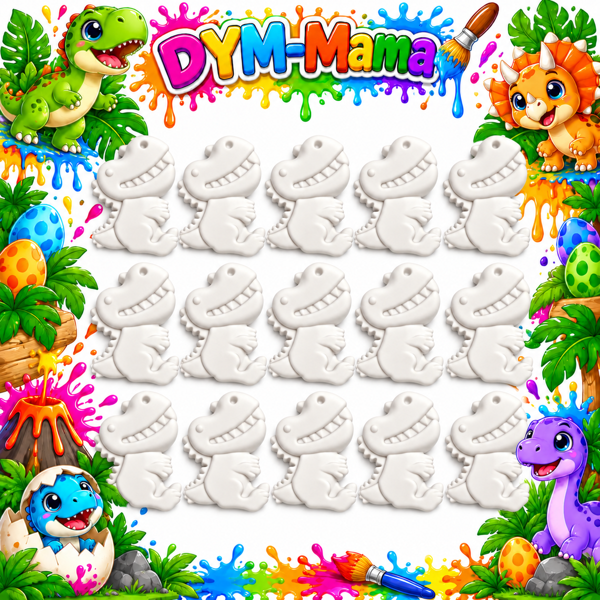 Dino-Gipsfiguren zum Bemalen – Kreativer Bastelspaß! 🎨