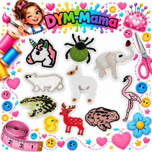 Bestickte Tier Aufnäher Zum Aufbügeln Stoffaufkleber Polyester Für DIY Kleidung Tasche Hut Dekoration Reparatur