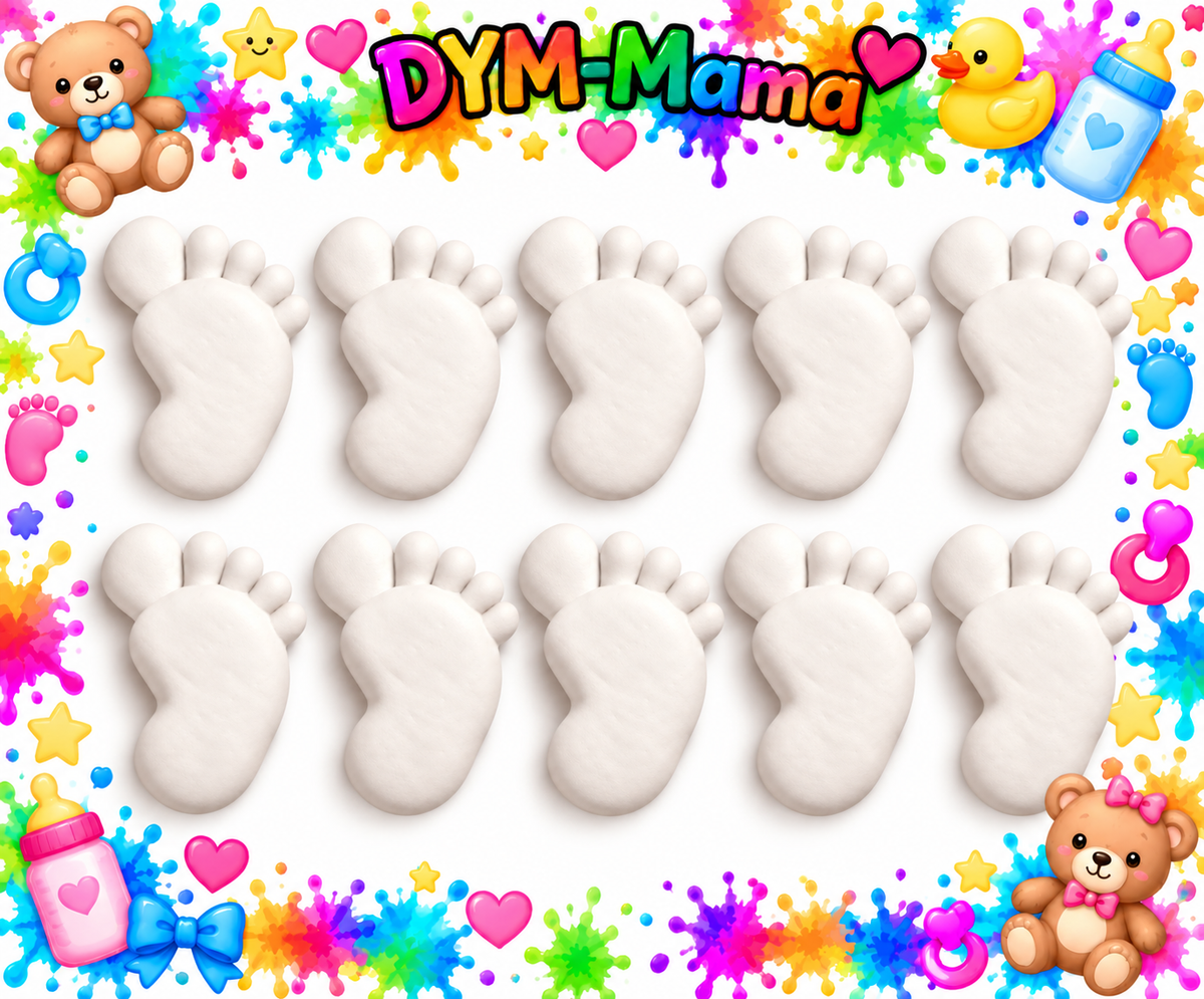 🍼 Baby-Gipsfiguren zum Selbstbemalen – 10er, 6er, 2er Set 💕