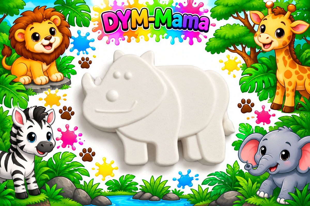 🦁🐘 Safari- & Dschungel-Gipsfiguren zum Bemalen – Kreativer Bastelspaß! 🎨🌿