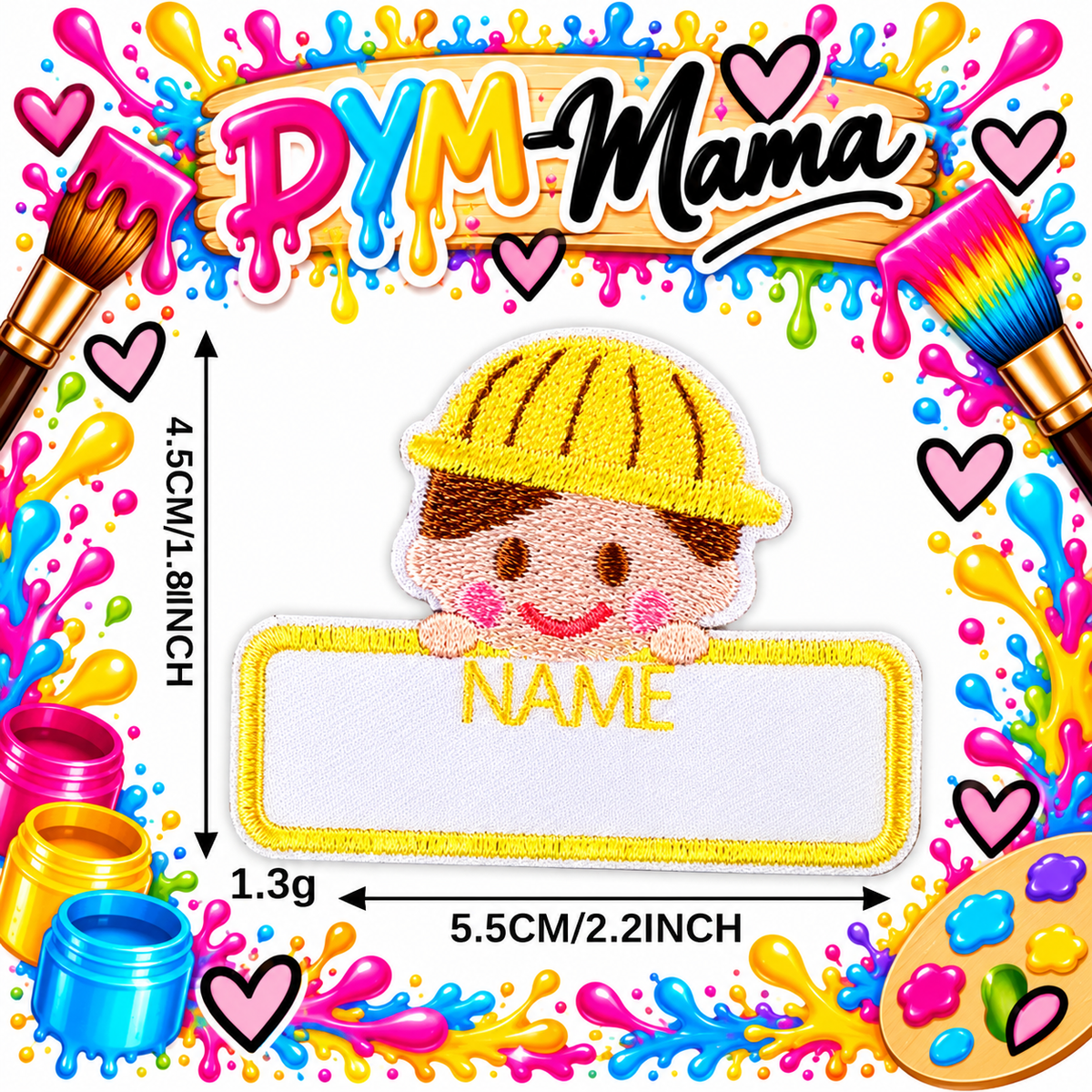 Polyester Cartoon Tier Stickerei Namensschilder Patches Selbstklebende DIY Bekleidungsetiketten Für Kinder Rucksäcke Hüte