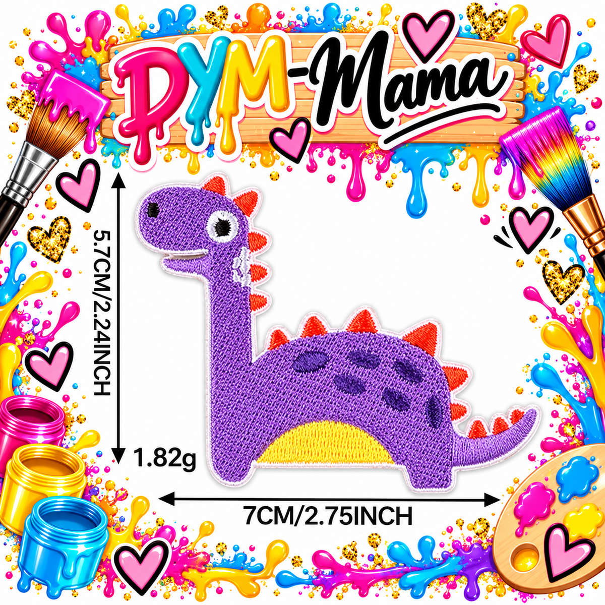 Cartoon Dinosaurier Bestickte Aufnäher Bunte Süße Tier Applikation Selbstklebende Bügelbilder Für Kleidung DIY Dekoration