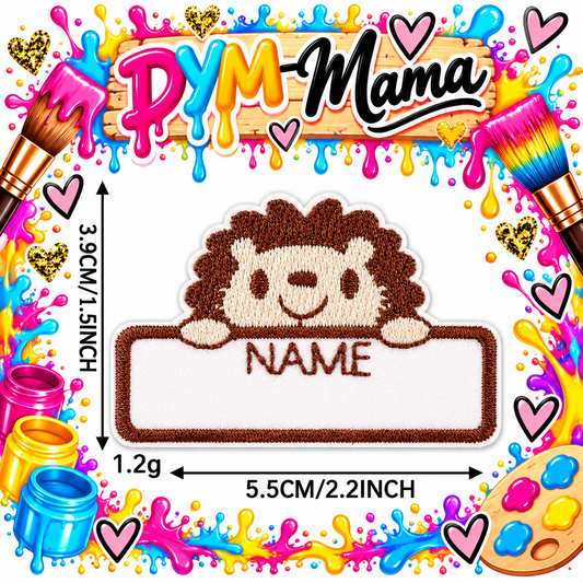 Polyester Cartoon Tier Stickerei Namensschilder Patches Selbstklebende DIY Bekleidungsetiketten Für Kinder Rucksäcke Hüte