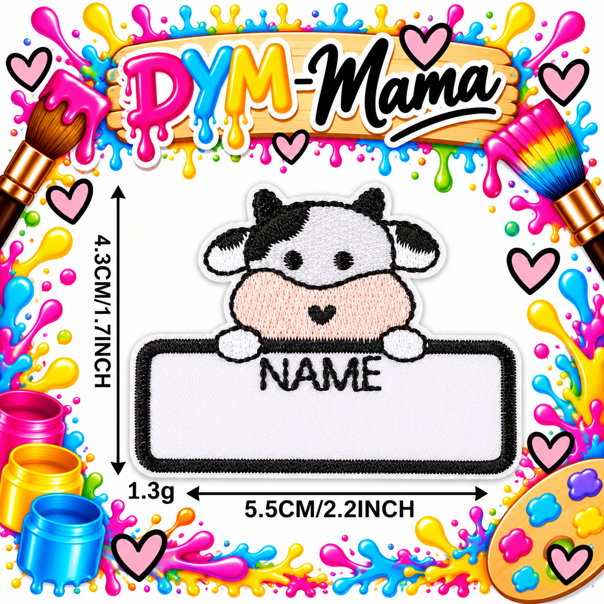 Polyester Cartoon Tier Stickerei Namensschilder Patches Selbstklebende DIY Bekleidungsetiketten Für Kinder Rucksäcke Hüte