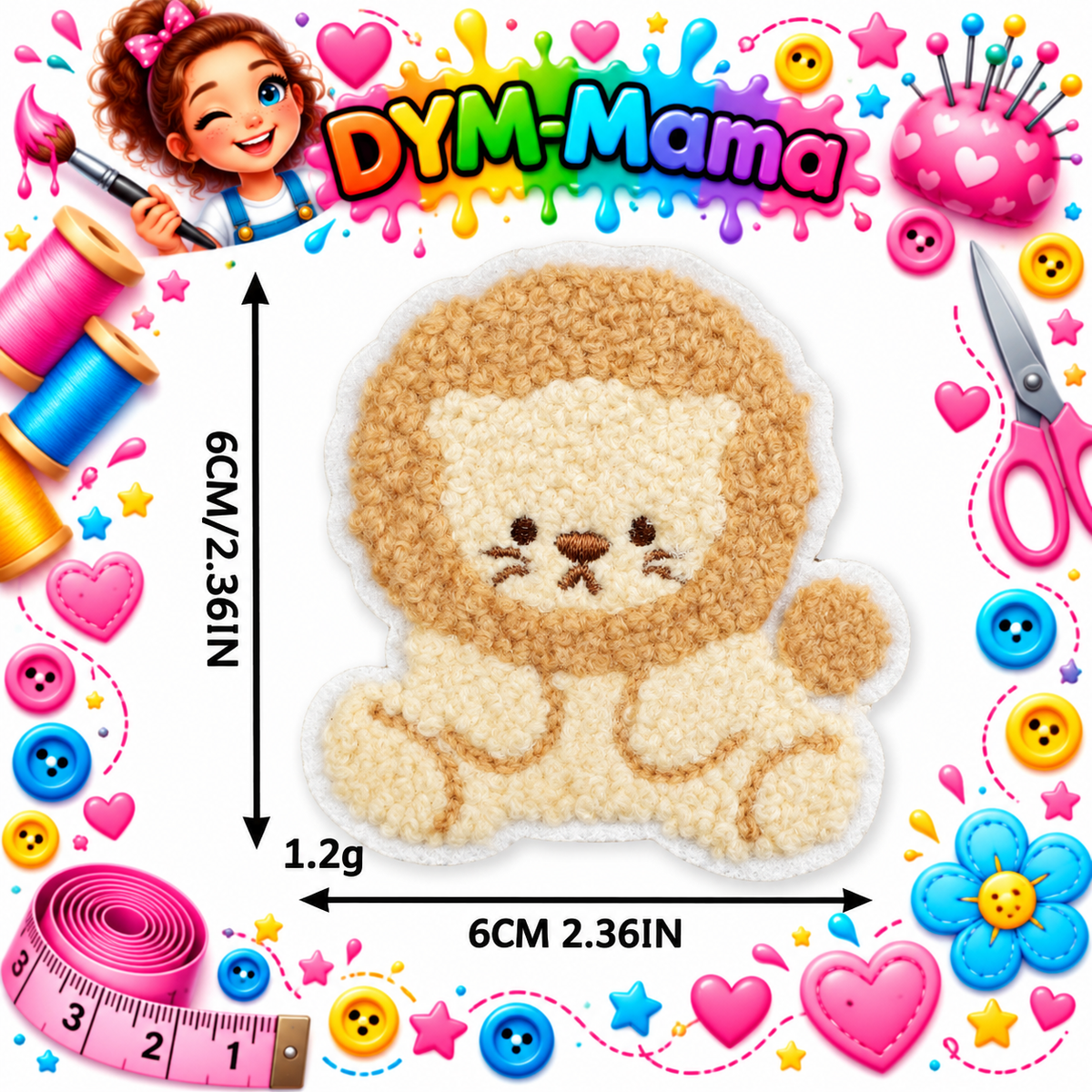 Süße Chenille Tier Bestickte Aufnäher Für Kleidung Dekoration DIY Teddybär Panda Löwe Handtuch Stickerei Aufnäher