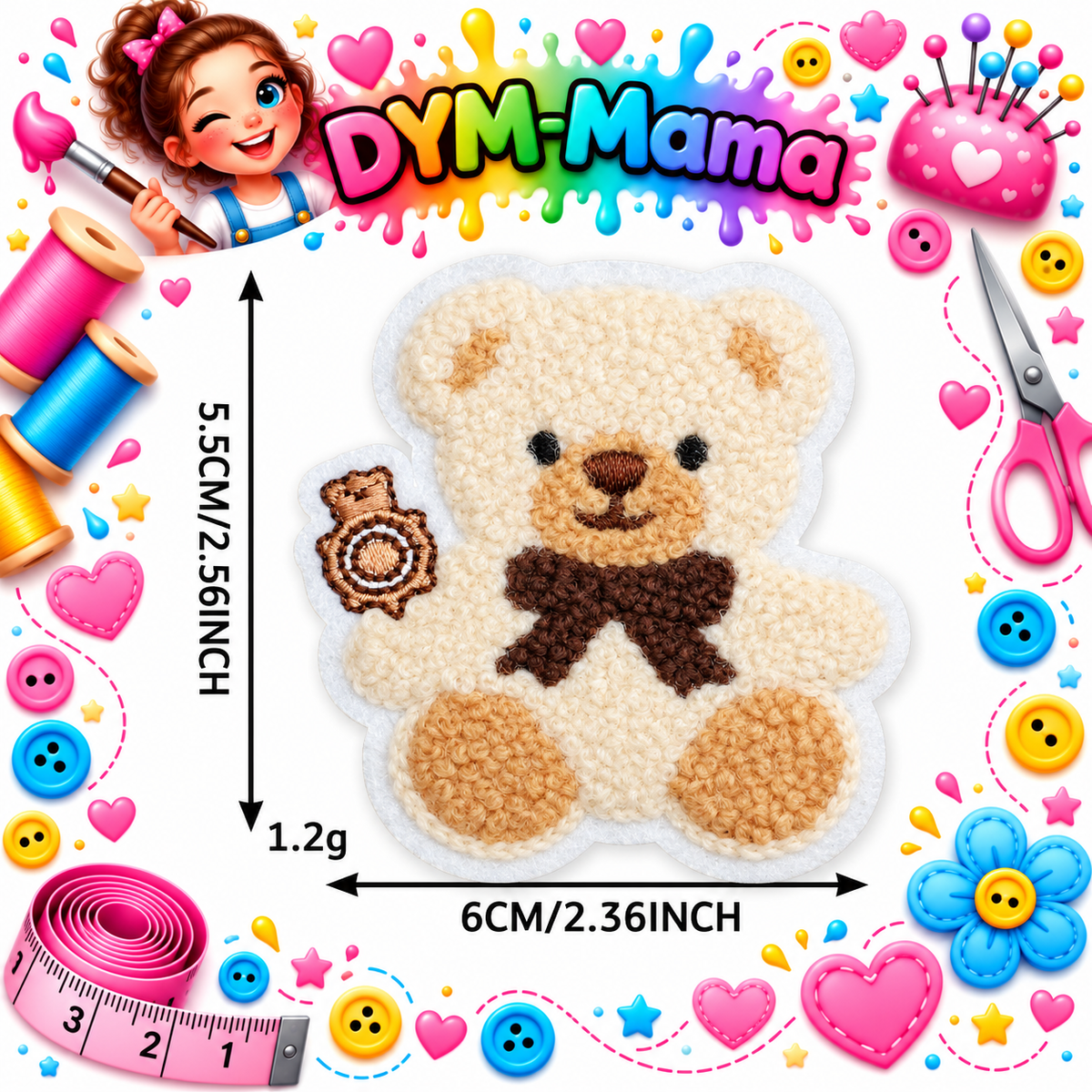 Süße Chenille Tier Bestickte Aufnäher Für Kleidung Dekoration DIY Teddybär Panda Löwe Handtuch Stickerei Aufnäher