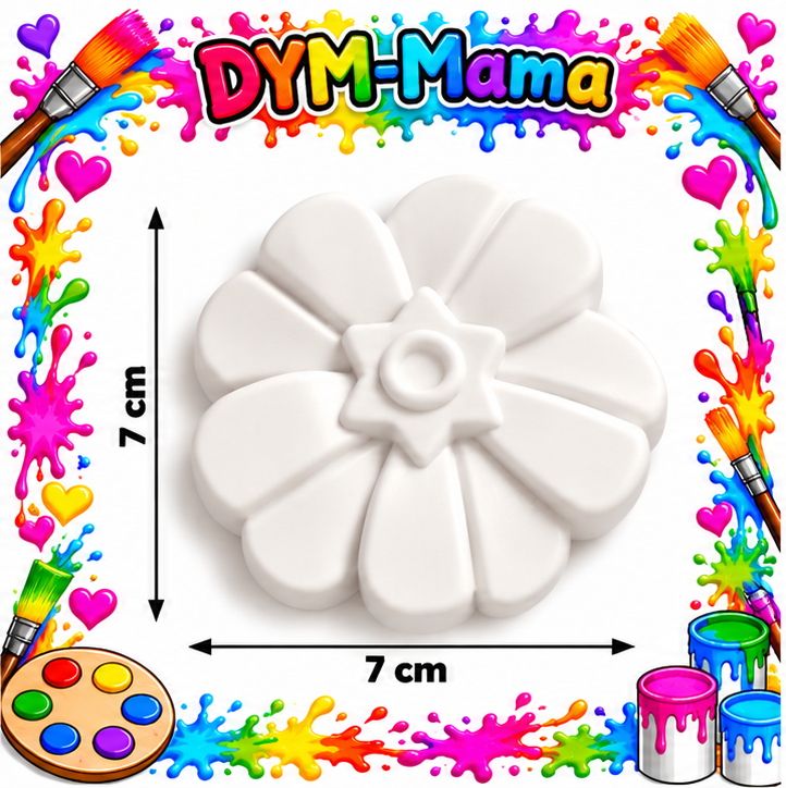 🌸 Blütenzauber – 3D-Gipsblumen zum Bemalen 🌸