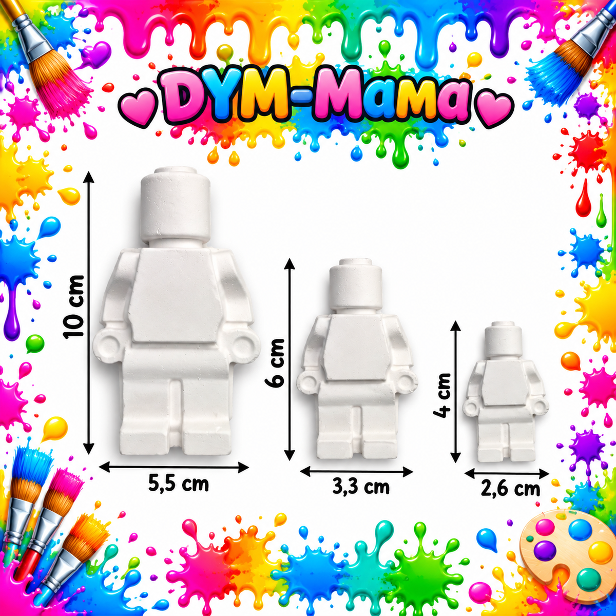 LEGO-inspirierte Gipsfiguren – Kreativer Malspaß für Groß & Klein!