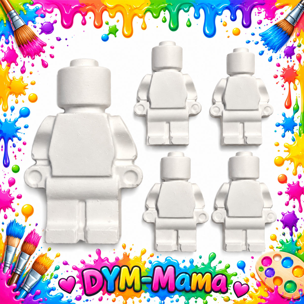 LEGO-inspirierte Gipsfiguren – Kreativer Malspaß für Groß & Klein!